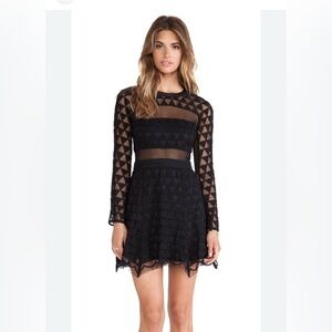 Elizabeth & James Elegant Black Lace Dress